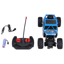 Voiture télécommandée haute vitesse pour garçons et filles, camion tout-terrain avec double batterie rechargeable et lumières LED pour enfants