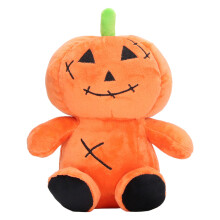 Pibende hundetyggelegetøj Halloween-udgave plyslegetøj til hunde Ultrablødt plysmateriale Broderet design Halloween-dekoration Sød