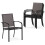 4 scaune de exterior suprapuse, material respirabil, gri 1