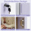 Mobiletto portagioie con luce LED, specchio, chiudibile a chiave, viola 5
