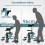 Rollator 2 in 1, deambulatore e sedia da trasporto, blu, pieghevole 3