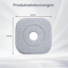Set di panni in microfibra per mocio, confezione da 6, 24,5x24,5 cm, grigio