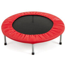 Mini trampolína, skládací, 97 cm, nosnost 150 kg, červená