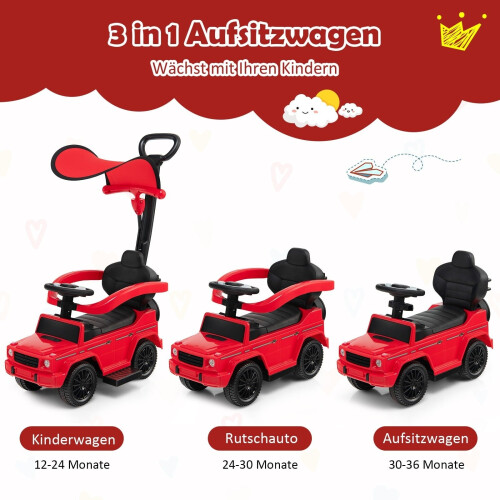 Mercedes-Benz Kinder-Elektroauto mit Sonnendach, Rot 2