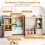 Libreria per bambini con specchio e organizer per giocattoli 3
