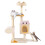 Cat Tree with Fish-Shaped Scratcher, Sisal Posts, Plush Cave 1