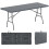 Folding Camping Table, 180x74cm, HDPE Top, Metal Legs 1