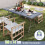 Folding Camping Table, 180x74cm, HDPE Top, Metal Legs 5