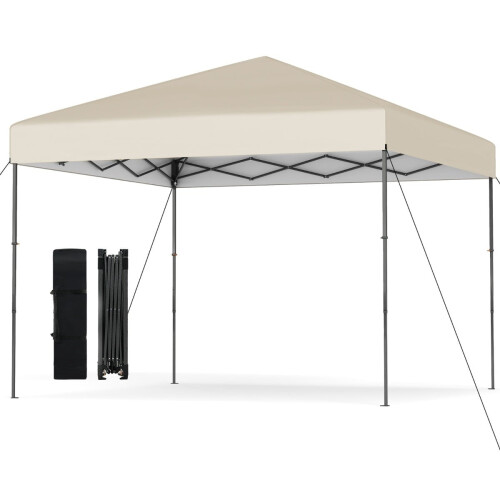 3x3 m Pop-Up-Pavillon mit UV50+-Schutz, Weiß
