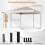 3x3 m Pop-Up-Pavillon mit UV50+-Schutz, Weiß 2