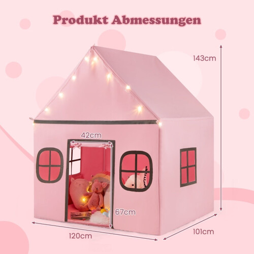 Tenda da gioco per bambini con luci a stella e tappetino 1