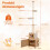 Ceiling-High Cat Tree with Adjustable Height & Litter Box 2