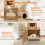 Ceiling-High Cat Tree with Adjustable Height & Litter Box 4