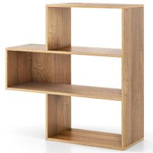 Konvexes Bücherregal mit Kippsicherung, 3 Ablagen, 84 x 83,5 cm