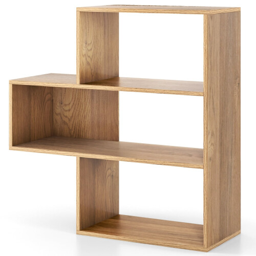 Libreria convessa con antiribaltamento, 3 ripiani, 84x83,5 cm
