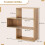 Libreria convessa con antiribaltamento, 3 ripiani, 84x83,5 cm 2