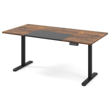 Elektrisch höhenverstellbarer Stehschreibtisch, 140 x 70 cm, Braun