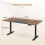 Electric Height Adjustable Standing Desk, 140x70 cm, Brown 2