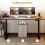 Electric Height Adjustable Standing Desk, 140x70 cm, Brown 5