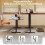 Electric Height Adjustable Standing Desk, 140x70 cm, Brown 4