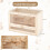 Gabbia per criceti in legno con coperchio a rete e scale multiple 2