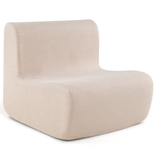 Scaun de podea cu spătar, catifea moale, suport ergonomic