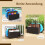 Pool Storage Basket with Wheels, PE Rattan, 2 Compartments 3