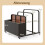 Pool Storage Basket with Wheels, PE Rattan, 2 Compartments 2