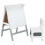 Adjustable Kids Easel with Chalkboard & Whiteboard, Grey 1