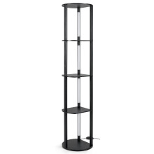 Stehlampe mit Ablagen und verstellbaren LED-Streifen