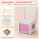 Set da toeletta per bambini con luci, specchio e sedia 4