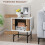 Black Nightstand Set with Sliding Doors, Storage Space 2