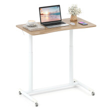 Birou reglabil, tip sit-stand, în formă de C, 70-106 cm, mobil