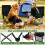Chaise de camping pliante, dossier réglable, poche latérale 3