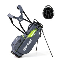 Golf-Standbag, 8-fache Schlägereinteilung, 5 Taschen, Grau