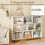 Libreria a 3 ripiani, gambe in legno, 140 cm, antiribaltamento 4
