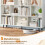 Libreria a 3 ripiani, gambe in legno, 140 cm, antiribaltamento 5