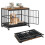 Foldable Dog Crate with Tray, Wheels & Locking Door 1