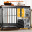 Foldable Dog Crate with Tray, Wheels & Locking Door 4