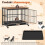 Foldable Dog Crate with Tray, Wheels & Locking Door 2