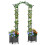 Garden Arch with Self-Watering Planters, Metal & PP, 250cm 1