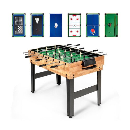 10-in-1 Multi-Game Table: Foosball, Hockey, Billiards