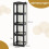 Étagère rotative à 360, pliable, transparente, noire 2
