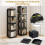 Étagère rotative à 360, pliable, transparente, noire 3