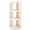 3-Tier Rotating Bookshelf, Foldable, Non-Slip, White 1