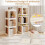 3-Tier Rotating Bookshelf, Foldable, Non-Slip, White 3
