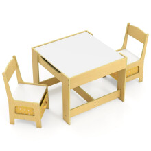 Ensemble table et chaises pour enfants, jaune, à partir de 3 ans
