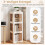 3-Tier Rotating Bookshelf, Foldable, Non-Slip, White 5