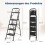 4-Step Folding Ladder with Tool Tray, Non-Slip Pedals 2