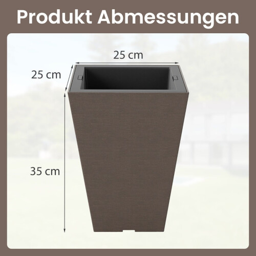 Selbstbewässernde Pflanzgefäße mit Drainage, 2er-Set, Braun 1